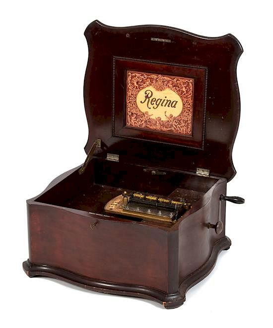 Appraisal: A Regina Mahogany Cased Music Box Height x width x