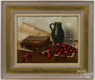 Appraisal: Oswald Eichinger Austrian b oil on panel still life signed