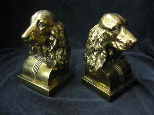 Appraisal: Jennings Brothers Bronzed Dog Bookends deco era ''