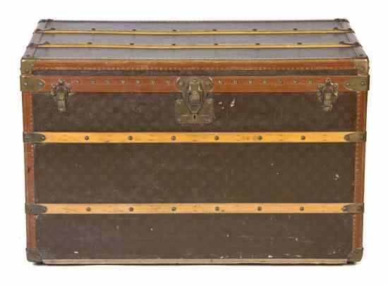 Appraisal: A Louis Vuitton Monogram Canvas Steamer Trunk with a fitted