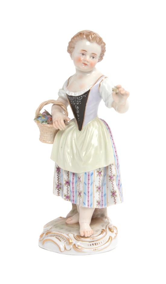 Appraisal: Sale Lot A Meissen Porcelain Figure depicting a girl with