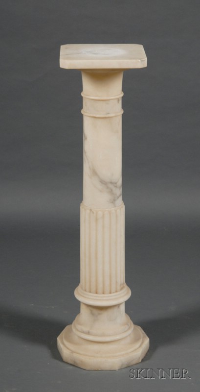 Appraisal: Classical Revival White Marble Pedestal late th early th century