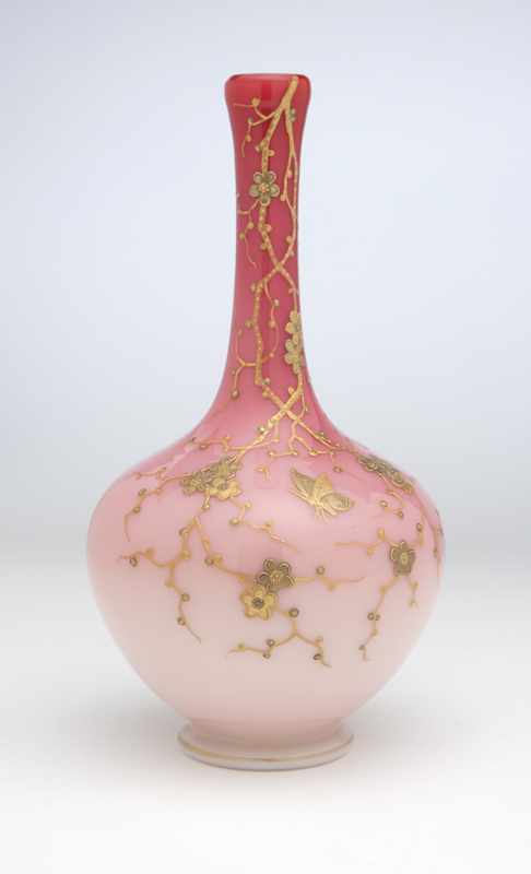 Appraisal: An English peachblow glass vase Circa probably Thomas Webb Co