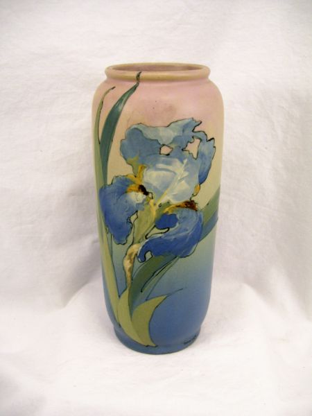 Appraisal: Weller Hudson Pottery Vase signed Hand decorated Weller matte pottery