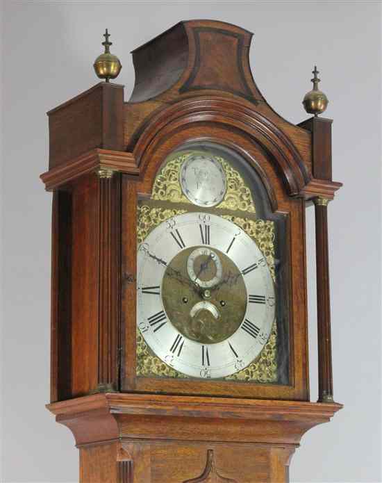 Appraisal: A George III oak eight day longcase clock the inch