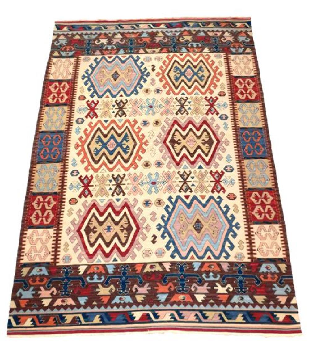 Appraisal: RUG Modern tribal Persian style ' x ' multicolored with