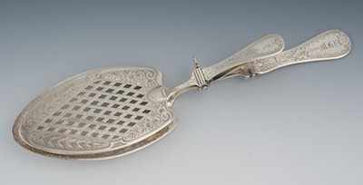 Appraisal: A Sterling Silver Server Retailed by Tiffany Co Open lattice