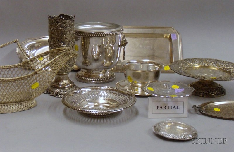 Appraisal: Group of Silver Plated and Sterling Serving Items including a