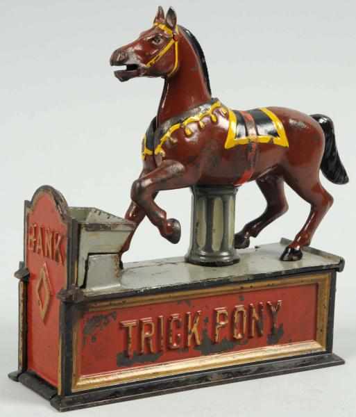 Appraisal: Cast Iron Trick Pony Mechanical Bank Manufactured by Shepard Hardware