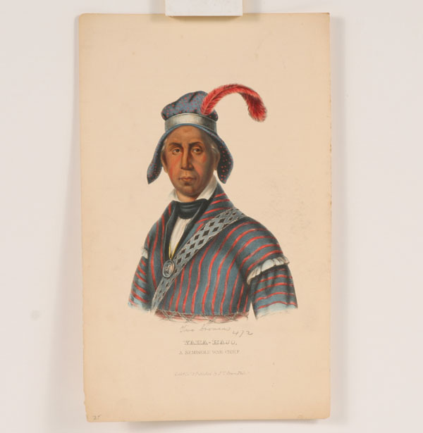 Appraisal: James Otto Lewis American - Yaha-Hajo Seminole War Chief and