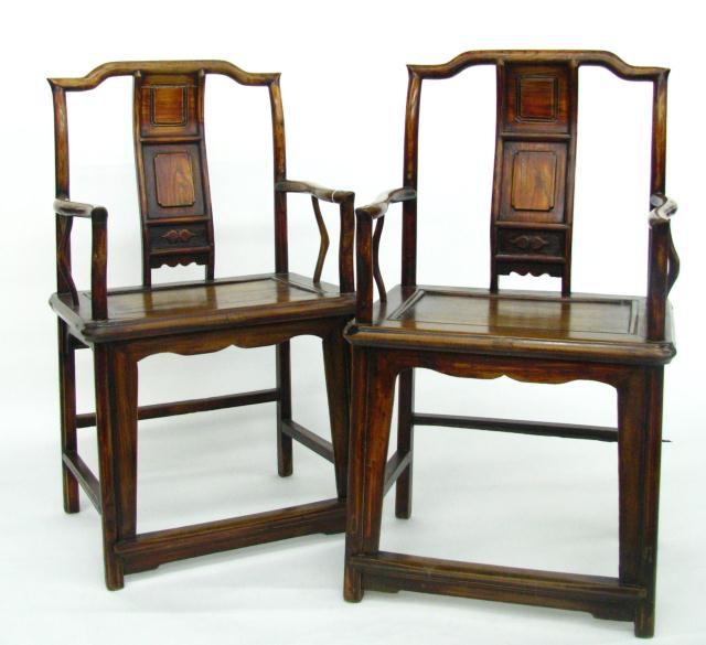 Appraisal: Pair vintage counter height Chinese bar stools from Shanghai