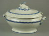 Appraisal: TUREEN - Early th C blue feather edge Leedsware tureen