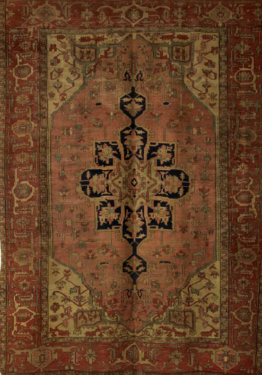 Appraisal: Fine Antique Persian Serapi Carpet ' x '