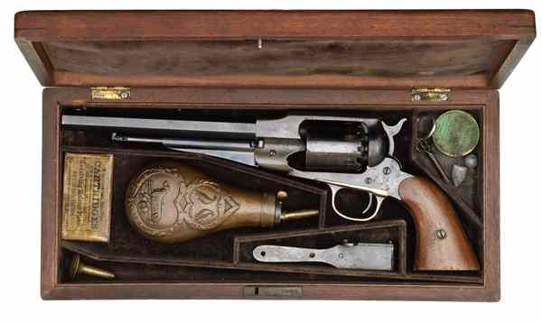 Appraisal: Factory Cased Remington New Model Army Revolv cal '' octagonal