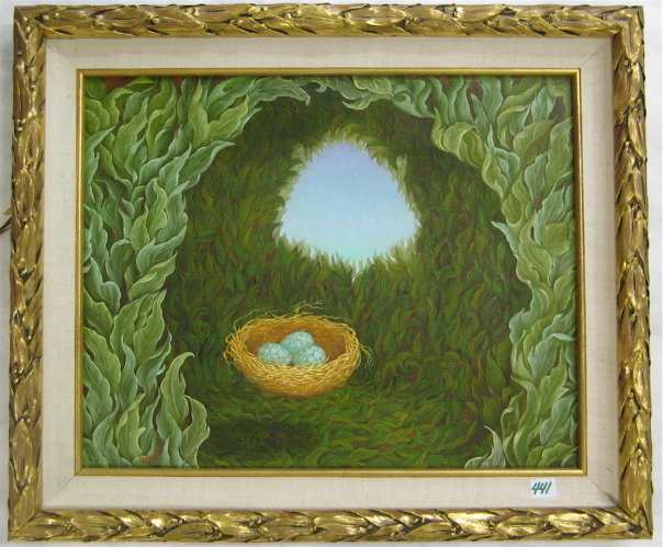 Appraisal: DOLORES CHIAPPONE OIL ON CANVAS California th century The Nest