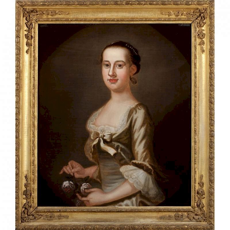 Appraisal: American School Portrait of a Woman th Century oil on