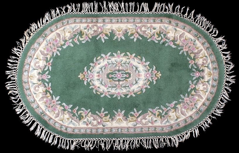 Appraisal: Persian Center Medallion Sculpted Wool Rug For your consideration is