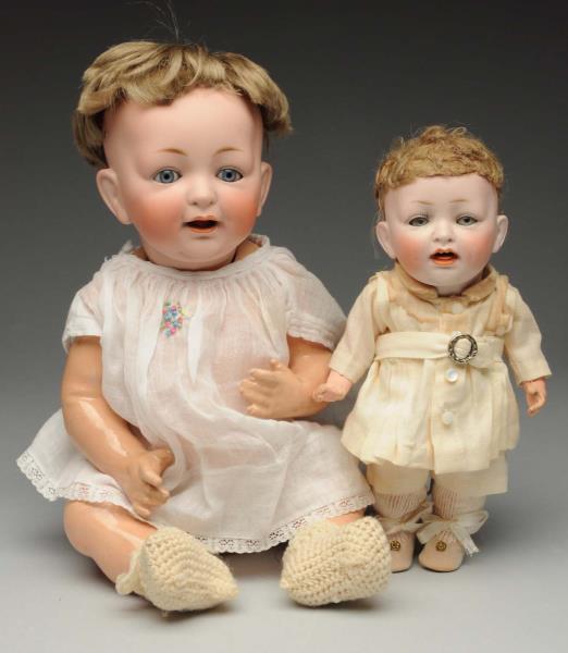 Appraisal: Lot Of Baby Dolls Both with German bisque socket heads