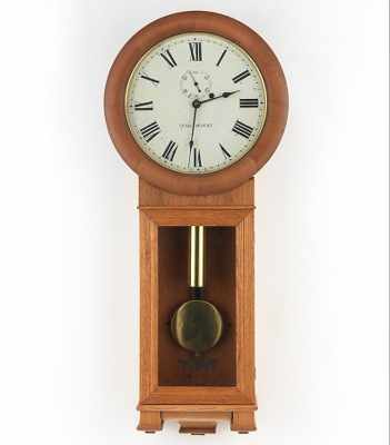 Appraisal: Seth Thomas Regulator Wall Clock Oak case with glass door