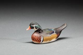 Appraisal: Miniature Wood Duck Drake Ken Harris - Woodville NY c