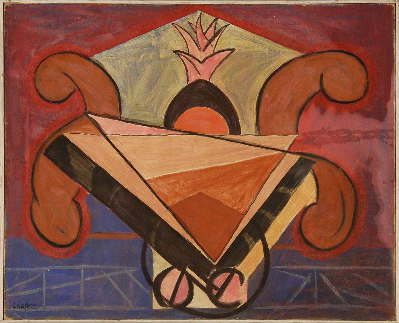 Appraisal: OLIVER NEWBERRY CHAFFEE JR American - Abstract still life Signed