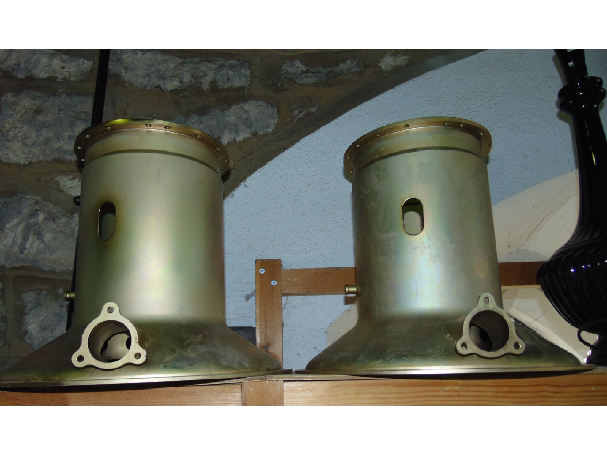 Appraisal: A large pair of unusual industrial metal work elements of