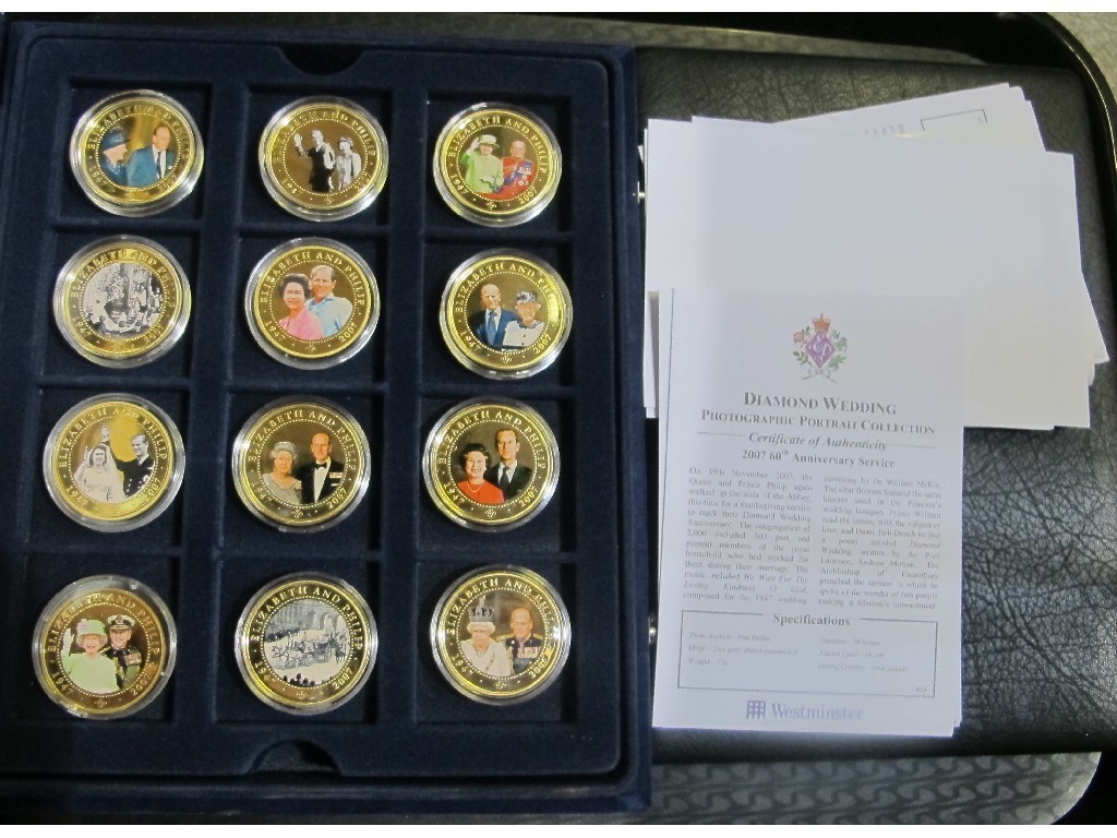 Appraisal: A part set of commemorative gold plated coins