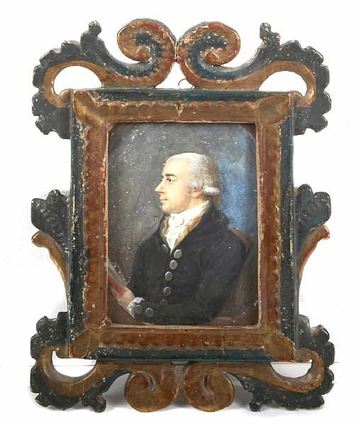 Appraisal: A French School oval portrait miniature of a gentleman circa