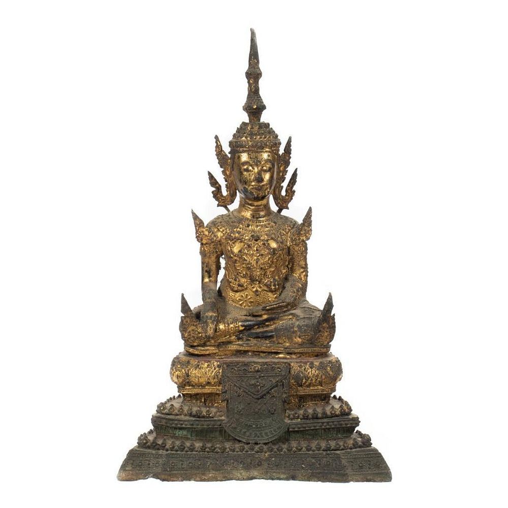 Appraisal: Gilt Metal Figure of a Buddha in