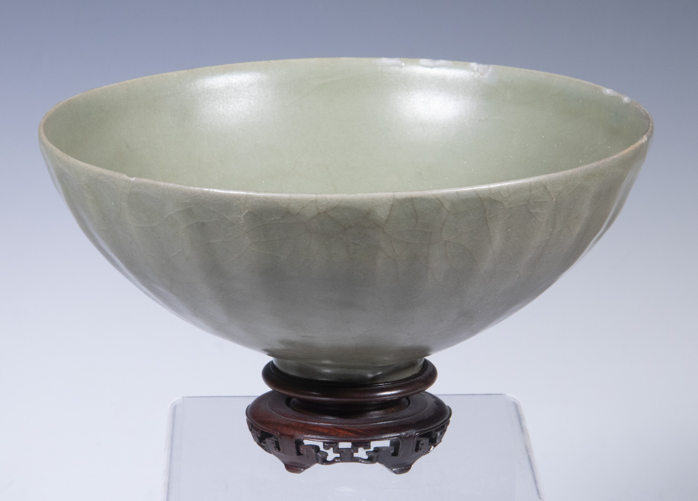 Appraisal: CHINESE CELADON LOTUS BOWL Song Style Longquan Celadon Glazed Bowl