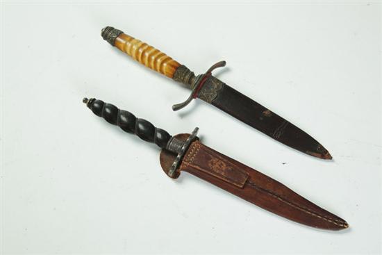 Appraisal: TWO KNIVES European th- th century One marked ''-- Ibbotson