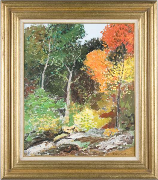 Appraisal: Philip Moose NC - Fall Forest oil on masonite signed