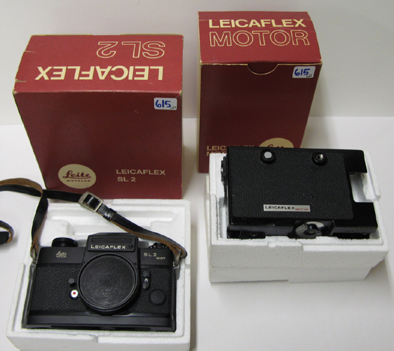 Appraisal: LEICAFLEX SL MOT CAMERA BODY WITH MOTOR camera black with