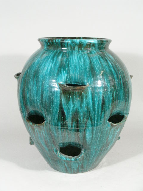 Appraisal: NC Pottery Large Strawberry Planter attributed to Waymon Cole at