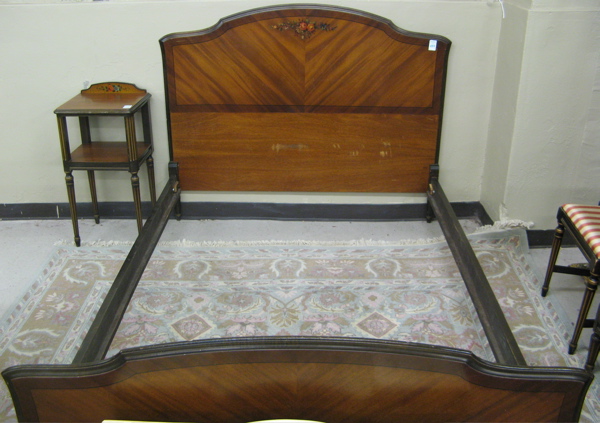 Appraisal: SEVEN-PIECE WALNUT AND MAHOGANY BEDROOM SET Louis XVI style American