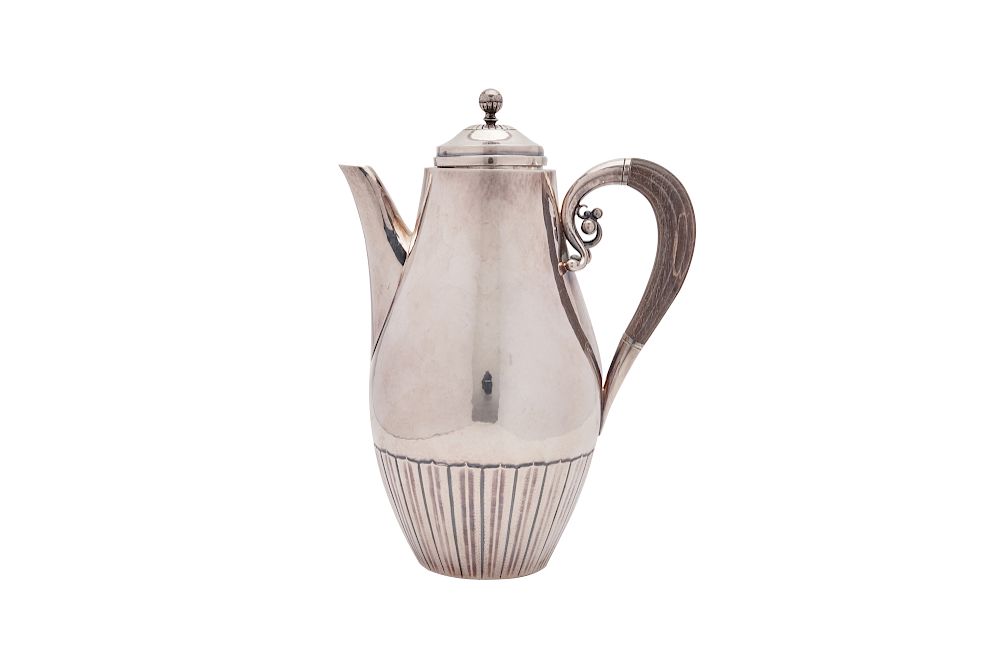 Appraisal: GEORG JENSEN Silver Coffee Pot Cosmos pattern GEORG JENSEN Silver