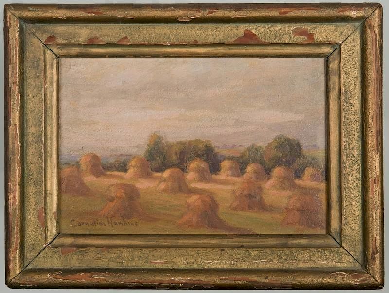 Appraisal: Cornelius Hankins Haystack Painting Cornelius Haly Hankins Mississippi Tennessee -