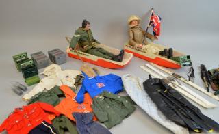 Appraisal: Action man figure with mine detector another with bush hat