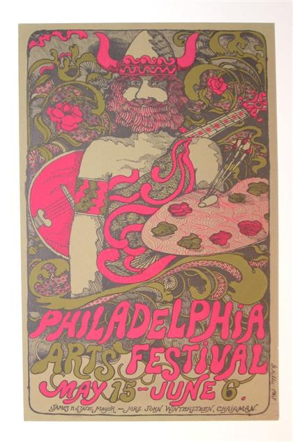 Appraisal: piece Color Offset Psychedelic Poster Philadelphia Arts Festival May -