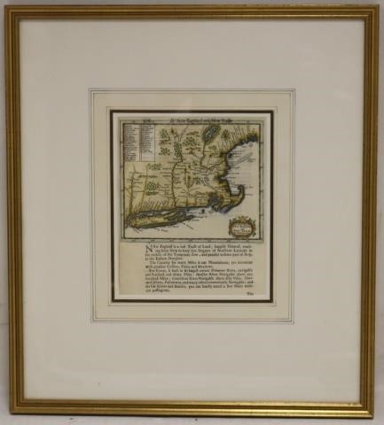 Appraisal: MAP OF NEW ENGLAND AND NEW YORK BY ROBERTMARDEN LATE