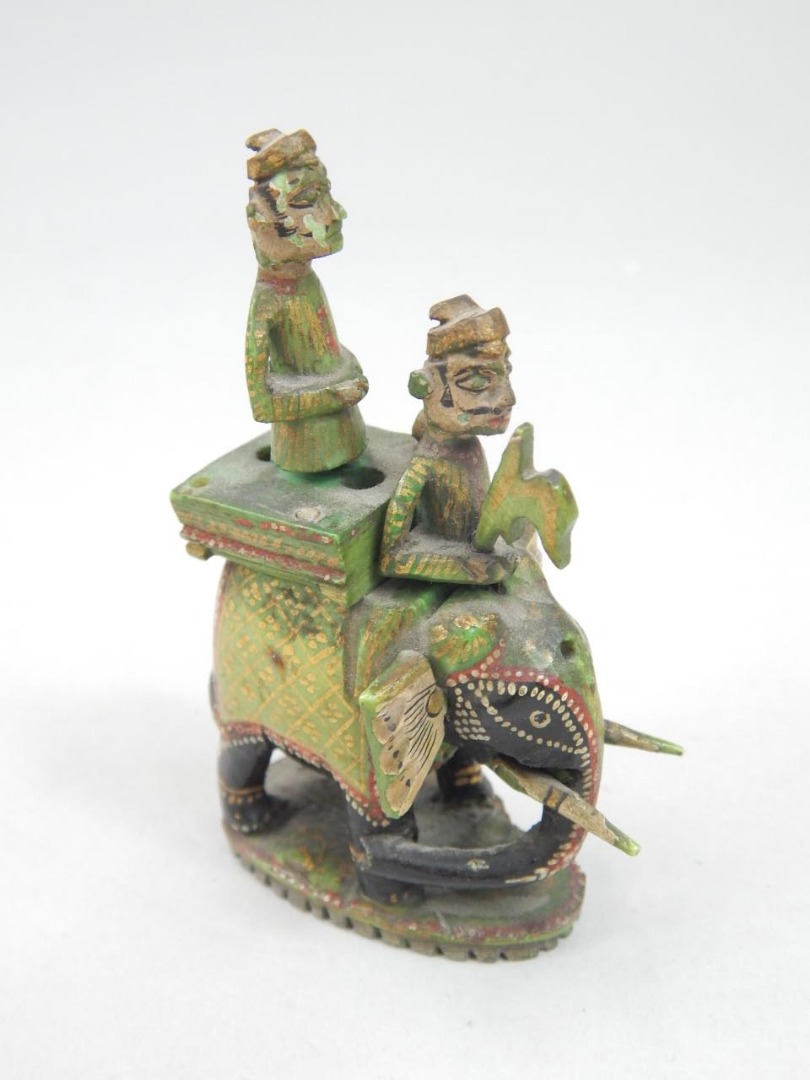 Appraisal: A thC Indian painted figure in the form of an