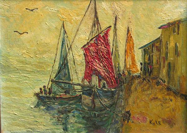 Appraisal: Georgina Moutray Kyle British - Sailboats signed 'Kyle' lower right