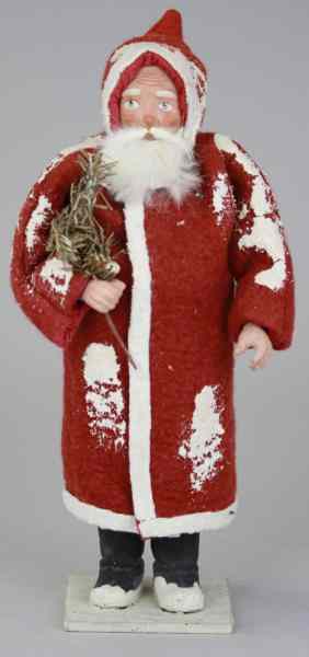 Appraisal: FATHER CHRISTMAS CANDY CONTAINER Germany red robe flecked with snow