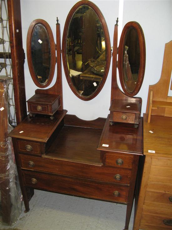 Appraisal: Mahogany dressing chest Height with mirrors - h w d