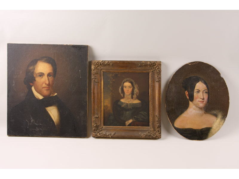 Appraisal: Three Identified Tennessee Oil Portraits one of High Kirkman -