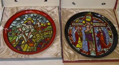 Appraisal: TWO POOLE POTTERY CHARGERS by J MacKenzie March No and