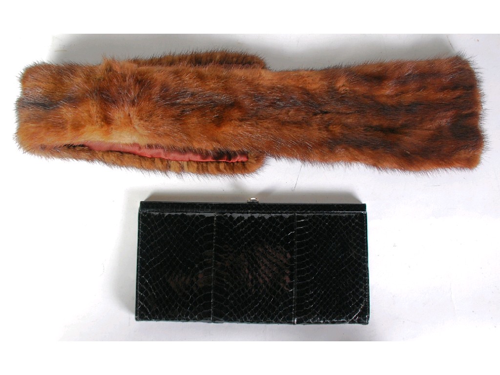 Appraisal: LADIES NATURAL MINK SCARF NECK TIE long and a LADIES