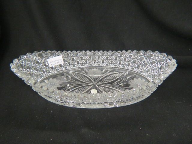 Appraisal: Cut Glass Celery Dish floral cane design x