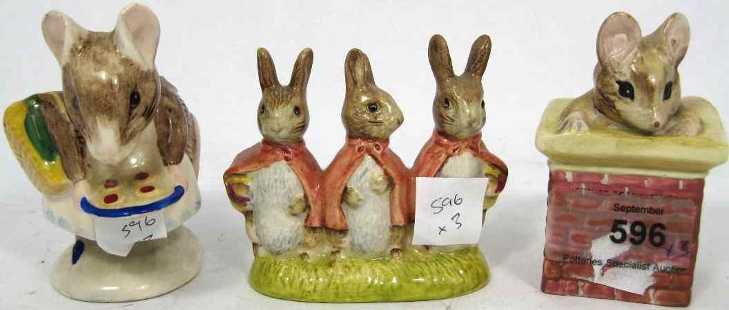 Appraisal: Royal Albert Beatrix Potter figures Flopsy Mopsy and Cottontail Tom