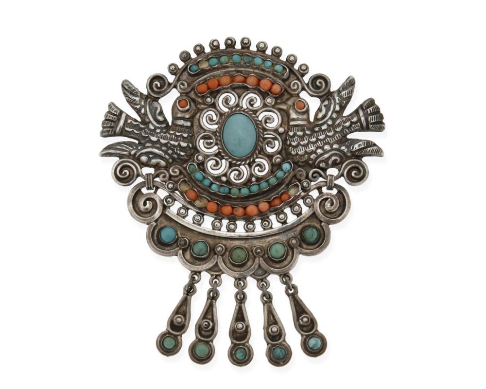 Appraisal: Matilde Poulat c -d Mexican A Matl turquoise and coral